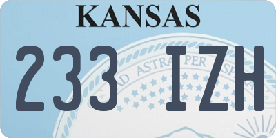 KS license plate 233IZH