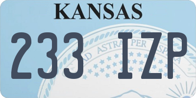 KS license plate 233IZP