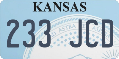 KS license plate 233JCD