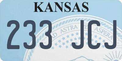 KS license plate 233JCJ