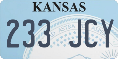KS license plate 233JCY