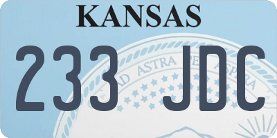 KS license plate 233JDC