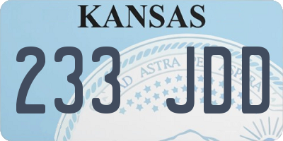 KS license plate 233JDD