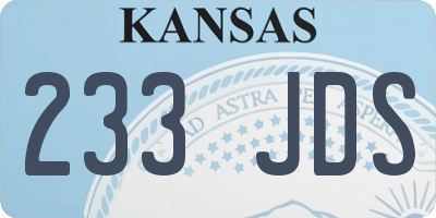 KS license plate 233JDS