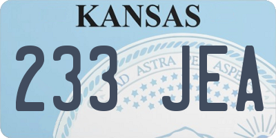 KS license plate 233JEA
