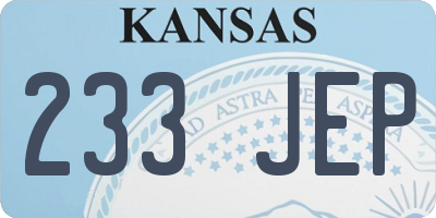 KS license plate 233JEP