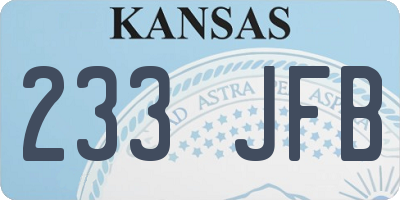 KS license plate 233JFB