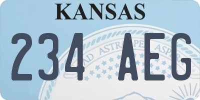 KS license plate 234AEG