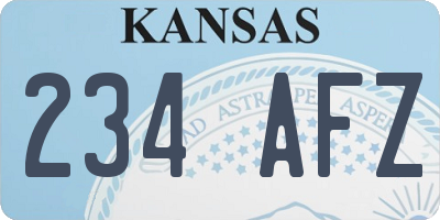 KS license plate 234AFZ