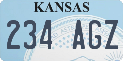 KS license plate 234AGZ