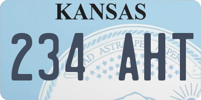 KS license plate 234AHT