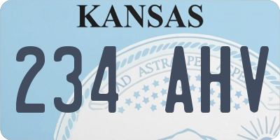 KS license plate 234AHV