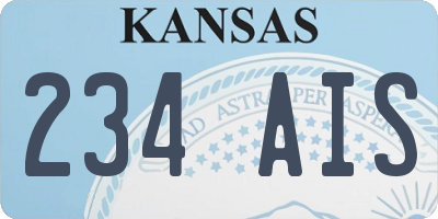KS license plate 234AIS