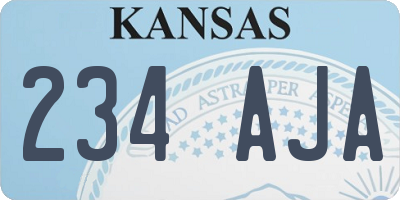 KS license plate 234AJA