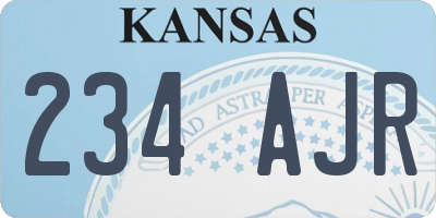 KS license plate 234AJR
