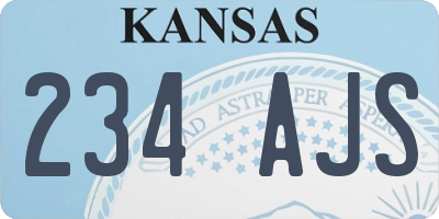 KS license plate 234AJS