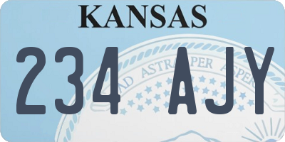KS license plate 234AJY
