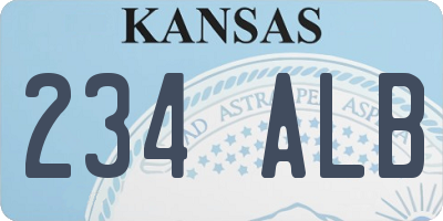 KS license plate 234ALB