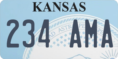 KS license plate 234AMA