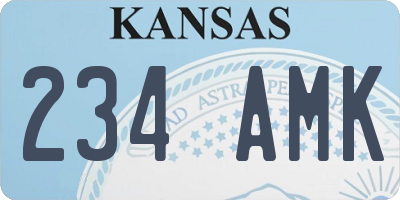 KS license plate 234AMK