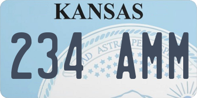 KS license plate 234AMM