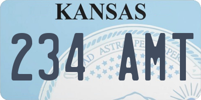 KS license plate 234AMT