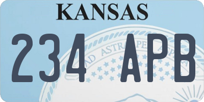 KS license plate 234APB