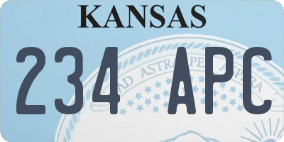 KS license plate 234APC