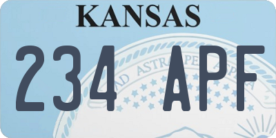 KS license plate 234APF