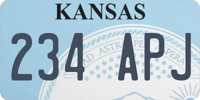 KS license plate 234APJ