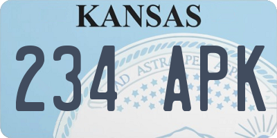 KS license plate 234APK