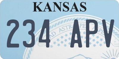 KS license plate 234APV