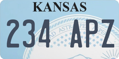 KS license plate 234APZ