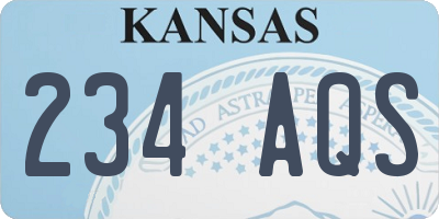 KS license plate 234AQS