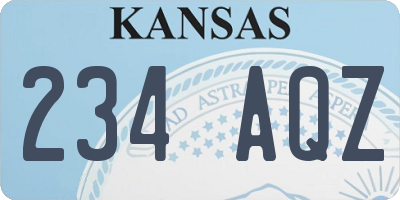 KS license plate 234AQZ