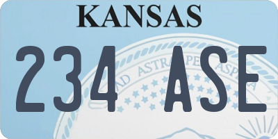 KS license plate 234ASE