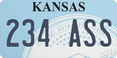 KS license plate 234ASS