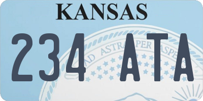 KS license plate 234ATA