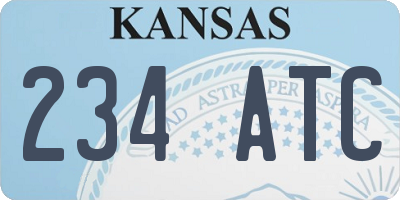 KS license plate 234ATC