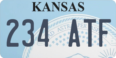 KS license plate 234ATF