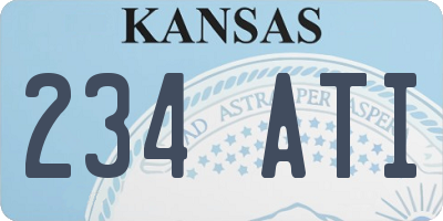 KS license plate 234ATI