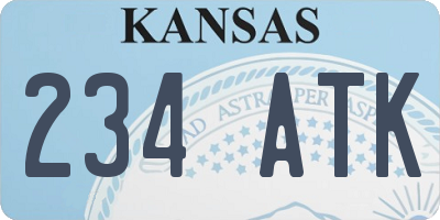 KS license plate 234ATK