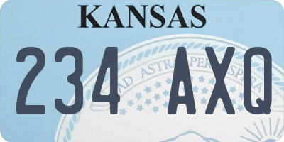 KS license plate 234AXQ