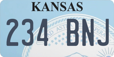 KS license plate 234BNJ