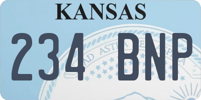 KS license plate 234BNP