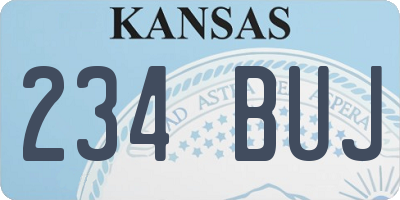 KS license plate 234BUJ