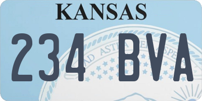 KS license plate 234BVA