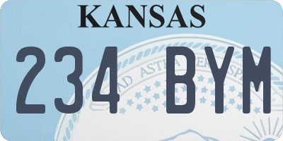 KS license plate 234BYM