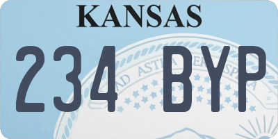 KS license plate 234BYP