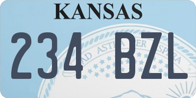KS license plate 234BZL